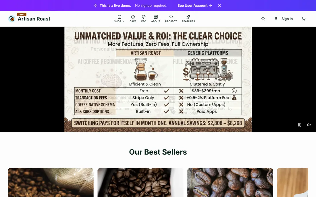 Artisan Roast Store screenshot